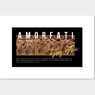 Stone Engraving Amor Fati Design Posters and Art